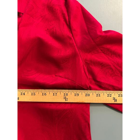 Chico’s Red Button-Up Dress Shirt Size 1 US 8 - 10 Holiday Career Professional - Picture 6 of 7